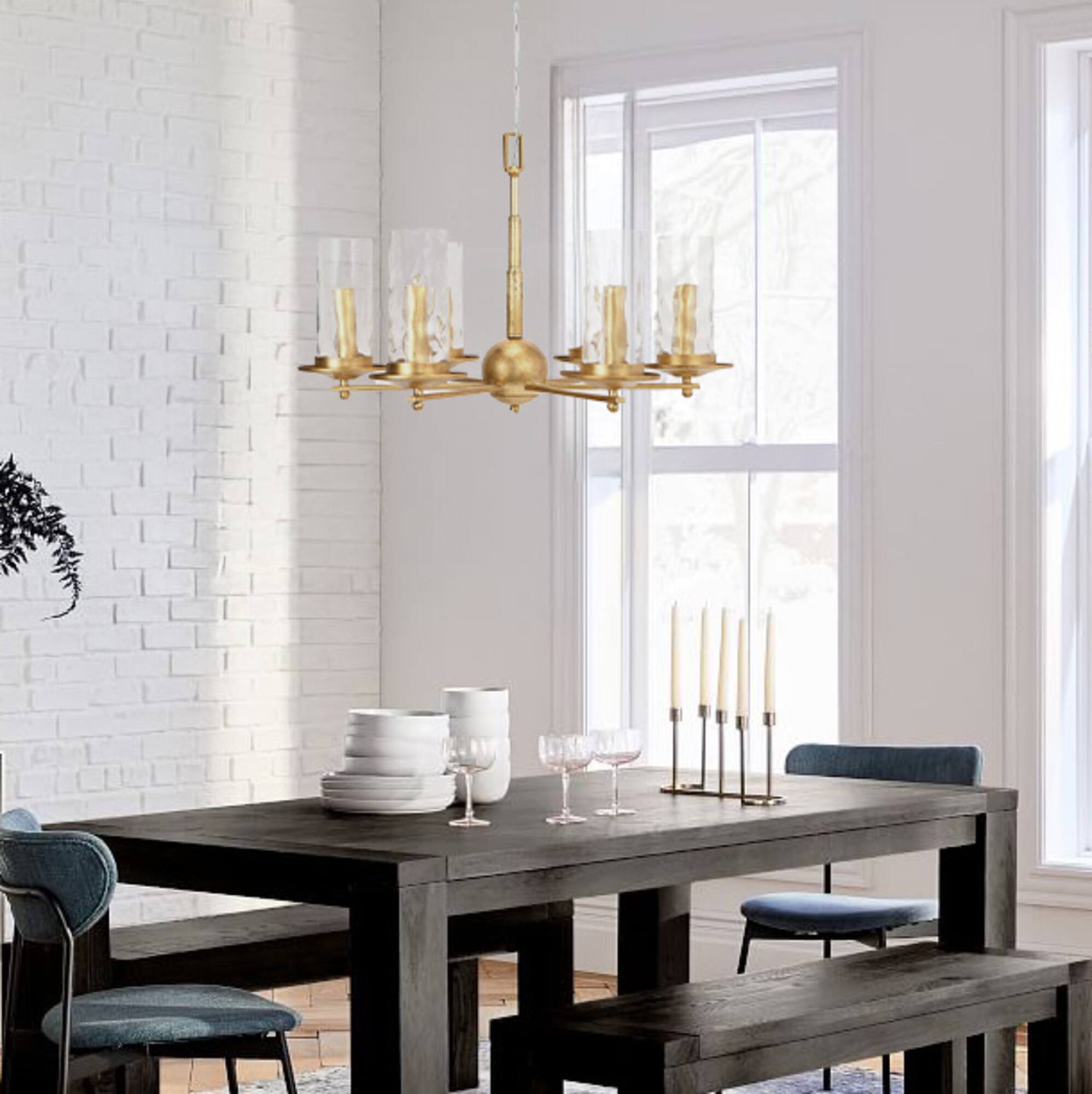 Hello Honey® Antiqued Gold 6-Light Chandelier